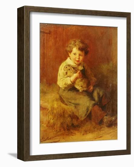 The Pet Rabbit-Felix Schlesinger-Framed Giclee Print