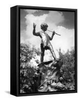 The Peter Pan Monument was Erected-J^ Chettleburgh-Framed Stretched Canvas
