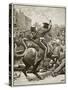 The Peterloo Massacre; Hussars Charging the People-English School-Stretched Canvas