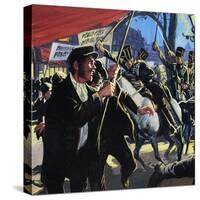 The Peterloo Massacre-English School-Stretched Canvas