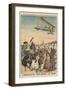 The 'Petit Journal' Airplane Flying over Morocco-French School-Framed Giclee Print