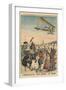 The 'Petit Journal' Airplane Flying over Morocco-French School-Framed Giclee Print