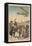 The 'Petit Journal' Airplane Flying over Morocco-French School-Framed Stretched Canvas