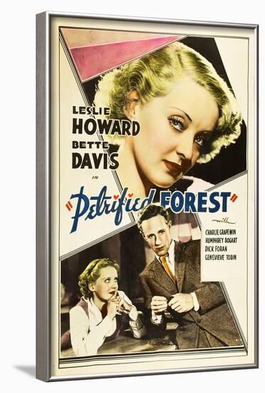 THE PETRIFIED FOREST, top: Bette Davis, bottom from left: Bette Davis, Leslie Howard, 1936.-null-Framed Art Print