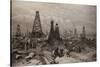 The Petroleum Oil Wells at Baku on the Caspian Sea, 19th June 1886-null-Stretched Canvas