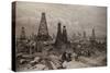 The Petroleum Oil Wells at Baku on the Caspian Sea, 19th June 1886-null-Stretched Canvas