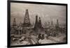 The Petroleum Oil Wells at Baku on the Caspian Sea, 19th June 1886-null-Framed Giclee Print