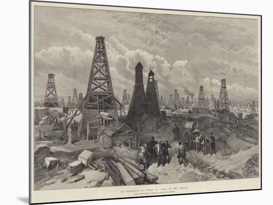 The Petroleum Oil Wells at Baku, on the Caspian-William 'Crimea' Simpson-Mounted Giclee Print