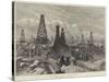 The Petroleum Oil Wells at Baku, on the Caspian-William 'Crimea' Simpson-Stretched Canvas