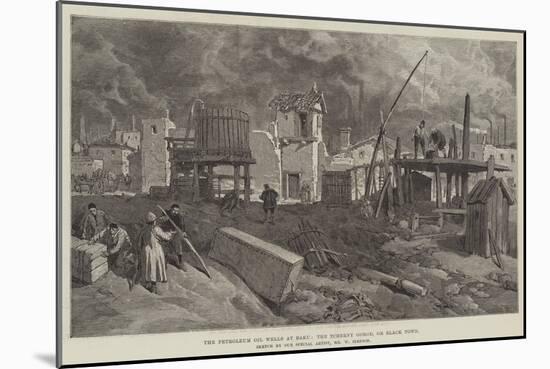 The Petroleum Oil Wells at Baku, the Tcherny Gorod, or Black Town-William 'Crimea' Simpson-Mounted Giclee Print