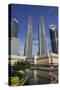 The Petronas Towers (Petronas Twin Tower), Kuala Lumpur, Malaysia, Southeast Asia, Asia-Stuart Black-Stretched Canvas