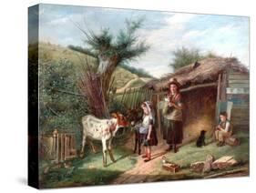 The Pets, 1838-Charles Hunt-Stretched Canvas