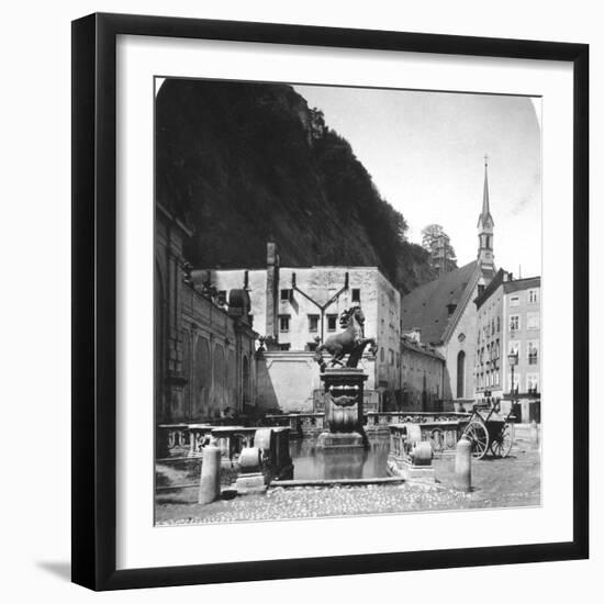 The Pferdeschwemme (Horse Wel), Salzburg, Austria, C1900s-Wurthle & Sons-Framed Photographic Print