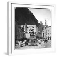 The Pferdeschwemme (Horse Wel), Salzburg, Austria, C1900s-Wurthle & Sons-Framed Photographic Print