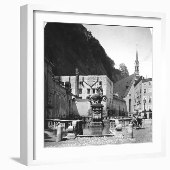 The Pferdeschwemme (Horse Wel), Salzburg, Austria, C1900s-Wurthle & Sons-Framed Photographic Print