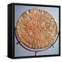 The Phaistos Disc, with Symbols of Unknown Significance, from Crete, circa 1650 BC (Clay)-null-Framed Stretched Canvas