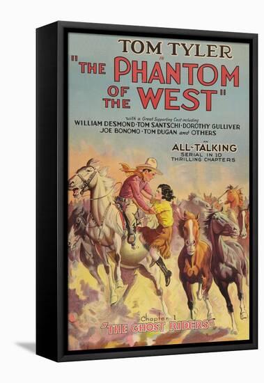 The Phantom of the West - Ghost Riders-null-Framed Stretched Canvas