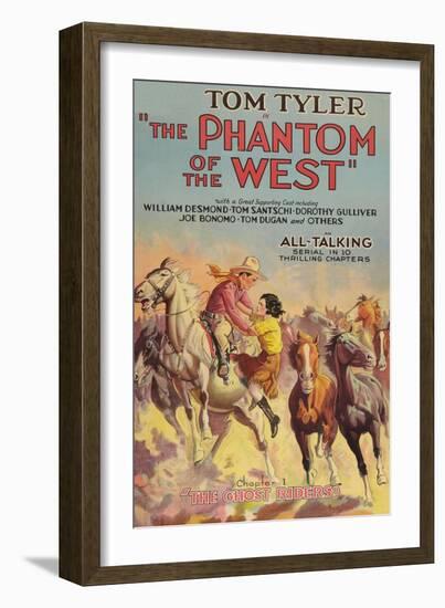 The Phantom of the West - Ghost Riders-null-Framed Art Print