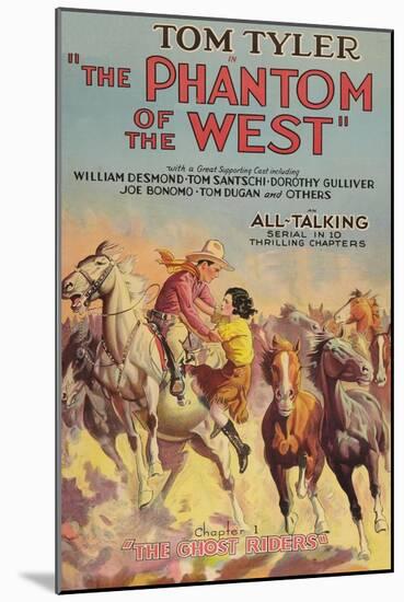 The Phantom of the West - Ghost Riders-null-Mounted Art Print