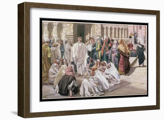 The Pharisees Question Jesus, Illustration for 'The Life of Christ', C.1886-96-James Tissot-Framed Giclee Print