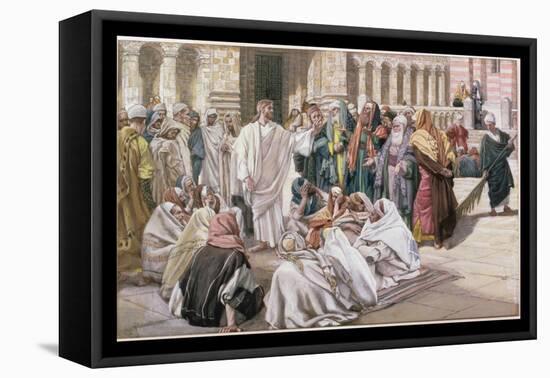 The Pharisees Question Jesus, Illustration for 'The Life of Christ', C.1886-96-James Tissot-Framed Stretched Canvas