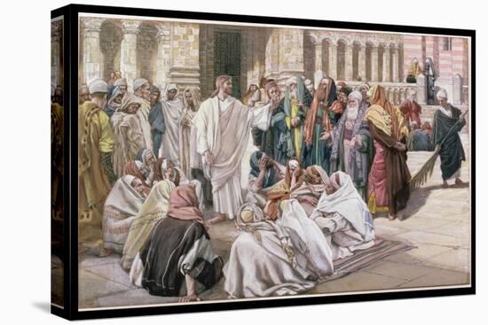 The Pharisees Question Jesus, Illustration for 'The Life of Christ', C.1886-96-James Tissot-Stretched Canvas