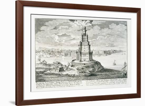 The Pharos of Alexandria, Plate 9 from "Entwurf Einer Historischen Architektur"-Johann Bernhard Fischer Von Erlach-Framed Giclee Print