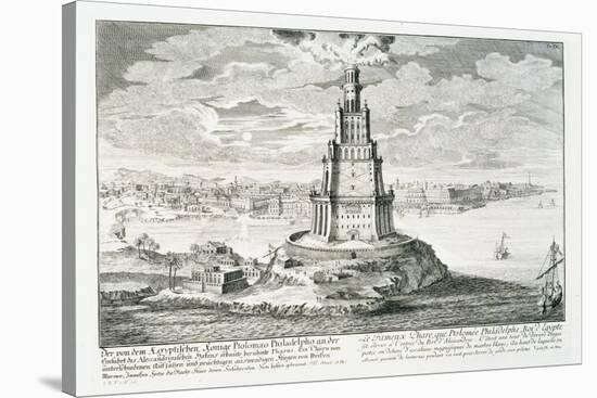 The Pharos of Alexandria, Plate 9 from "Entwurf Einer Historischen Architektur"-Johann Bernhard Fischer Von Erlach-Stretched Canvas