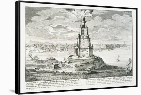 The Pharos of Alexandria, Plate 9 from "Entwurf Einer Historischen Architektur"-Johann Bernhard Fischer Von Erlach-Framed Stretched Canvas