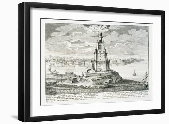 The Pharos of Alexandria, Plate 9 from "Entwurf Einer Historischen Architektur"-Johann Bernhard Fischer Von Erlach-Framed Giclee Print