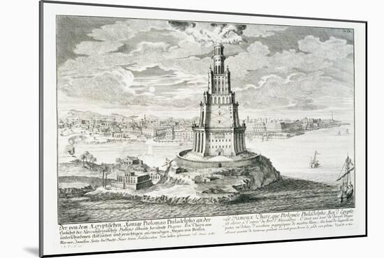 The Pharos of Alexandria, Plate 9 from "Entwurf Einer Historischen Architektur"-Johann Bernhard Fischer Von Erlach-Mounted Giclee Print