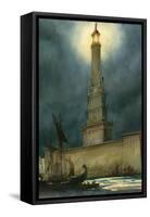 The Pharos of Alexandria-English School-Framed Stretched Canvas