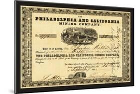 The Philadelphia and California Mining Company, c.1852-null-Mounted Art Print