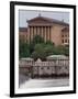 The Philadelphia Museum of Art Looms Above the Fairmount Water Works-null-Framed Premium Photographic Print