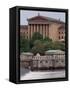 The Philadelphia Museum of Art Looms Above the Fairmount Water Works-null-Framed Stretched Canvas