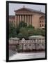 The Philadelphia Museum of Art Looms Above the Fairmount Water Works-null-Framed Photographic Print