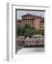 The Philadelphia Museum of Art Looms Above the Fairmount Water Works-null-Framed Photographic Print