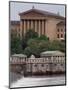 The Philadelphia Museum of Art Looms Above the Fairmount Water Works-null-Mounted Photographic Print