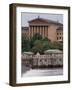 The Philadelphia Museum of Art Looms Above the Fairmount Water Works-null-Framed Photographic Print