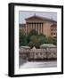 The Philadelphia Museum of Art Looms Above the Fairmount Water Works-null-Framed Photographic Print