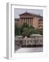 The Philadelphia Museum of Art Looms Above the Fairmount Water Works-null-Framed Photographic Print