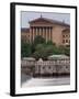 The Philadelphia Museum of Art Looms Above the Fairmount Water Works-null-Framed Photographic Print