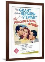 The Philadelphia Story, Cary Grant, Katharine Hepburn, James Stewart, 1940-null-Framed Art Print