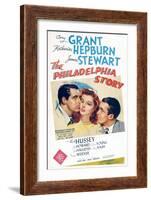 The Philadelphia Story, Cary Grant, Katharine Hepburn, James Stewart, 1940-null-Framed Art Print