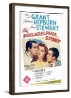 The Philadelphia Story, Cary Grant, Katharine Hepburn, James Stewart, 1940-null-Framed Art Print