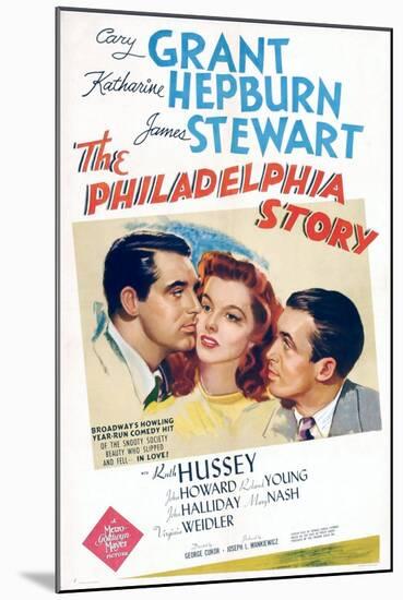 The Philadelphia Story, Cary Grant, Katharine Hepburn, James Stewart, 1940-null-Mounted Art Print