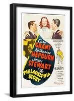 The Philadelphia Story, Cary Grant, Katharine Hepburn, James Stewart, 1940-null-Framed Art Print