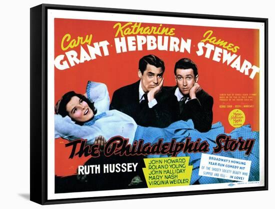 The Philadelphia Story, Katharine Hepburn, Cary Grant, James Stewart, 1940-null-Framed Stretched Canvas