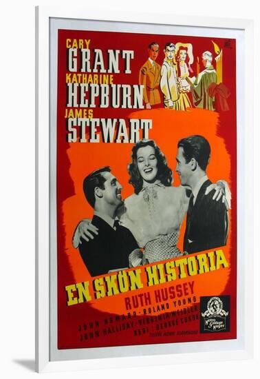 The Philadelphia Story, Swedish Movie Poster, 1940-null-Framed Art Print