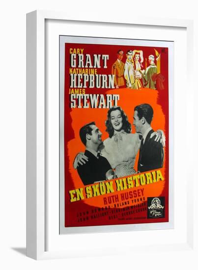 The Philadelphia Story, Swedish Movie Poster, 1940-null-Framed Art Print